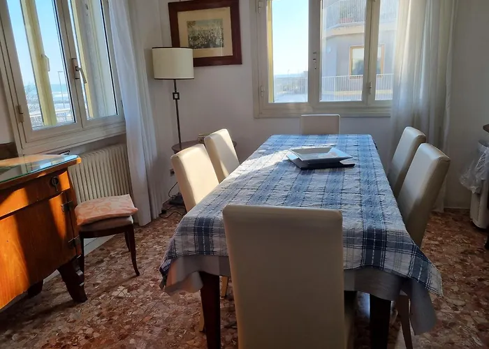 3 Amazing Sea View Beachfront Flat Blue Lägenhet Venedig-Lido